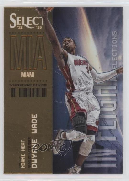 2012-13 Panini Select In Flight Selections Dwyane Wade #9 HOF 0ex8