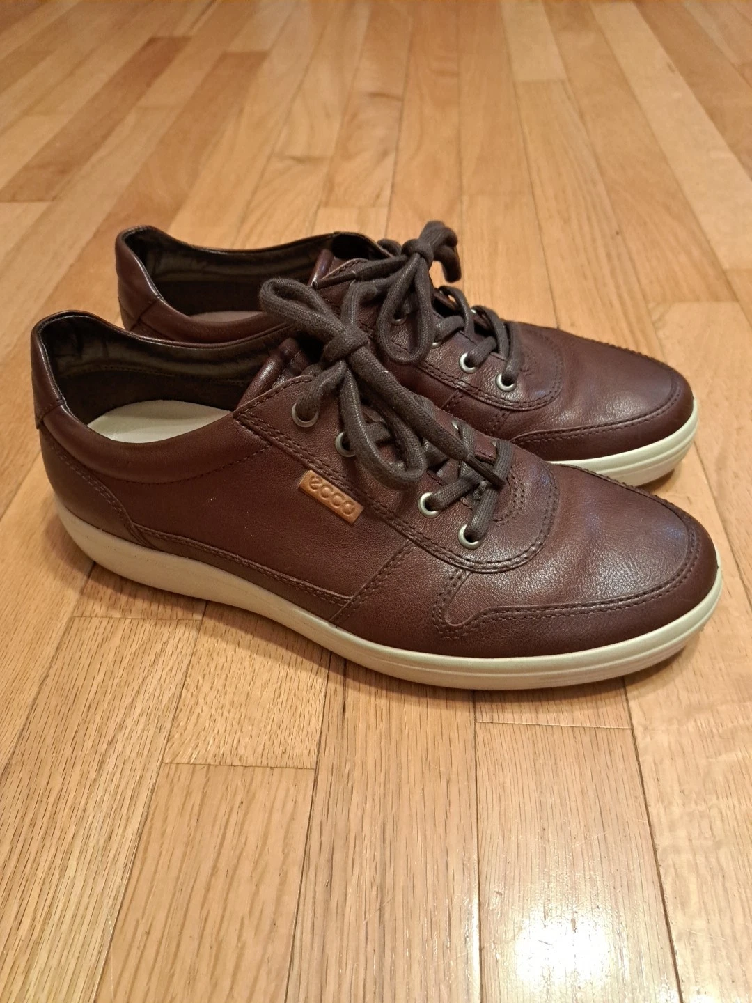 Scarpe stringate da uomo Ecco in pelle marrone design danese taglia EU 42 US 8 a 8 5