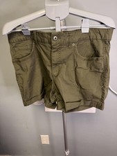 Faded Glory Olive Green Cargo Shorts Girls Size 16