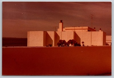 Vintage White Stucco Buildings Mediterranean Rooftop View Coastal Spain Photo