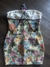 Pretty Little Thing Boutique Floral Strapless Dress – US 8