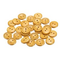 "24L Holz NäHknöPfe 5/8\" (15Mm) 2 LöCher, 30 StüCk, Orange, FüR NäHen & Diy"