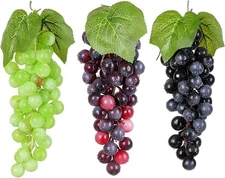 MAOMIA 8.7 Inches Artificial Grapes Cluster Rubber Grape [Unspecified] 