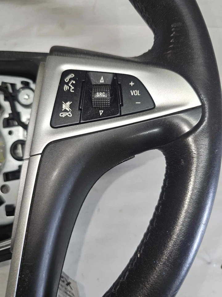 12 13 GMC TERRAIN Steering Wheel BLACK LEATHER W/O LANE DEP WARNING 22807968 Foto 3 de 4