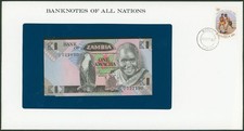 Zambia: 1 Kwacha 1980 (P# 23a, Banknotes of All Nations) - UNC