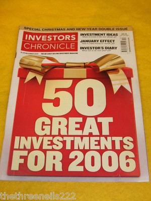 INVESTORS CHRONICLE - JANUARY EFFECT - DEC 16 2005