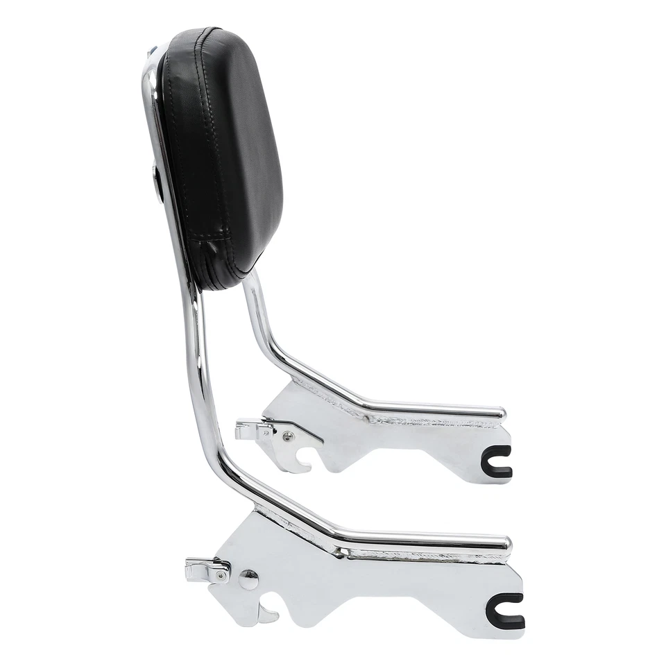 Chrome Sissy Bar Upright Backrest pad Fit For Harley Softail FXLR FLSB 2018-23 - Image 2 of 4