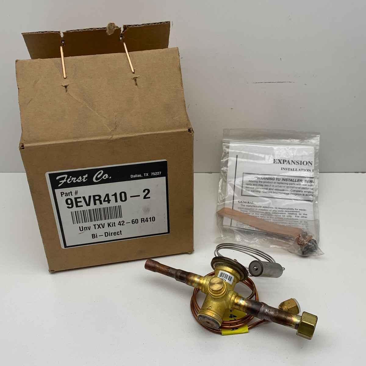 First CP733 9EVR410-2 Thermostatic TXV Expansion Valve R-410, 3.5