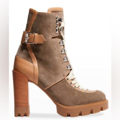 Christian Louboutin Macadamia Silex Brown Boot 100MM 40 1/2 IT