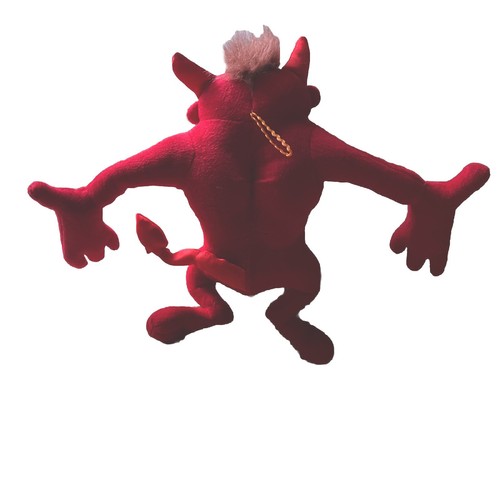 Vintage Looney Tunes Tasmanian Devil Plush Red 12” RARE Nanco - Picture 3 of 7