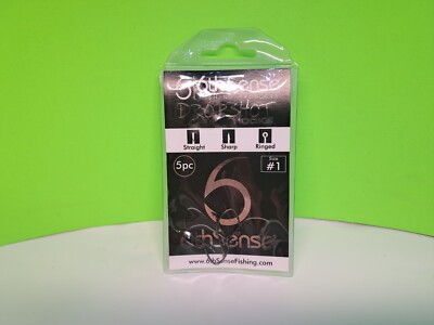 New 6th Sense Drop Shot Hooks Size #1 Straight Sharp Ringed
