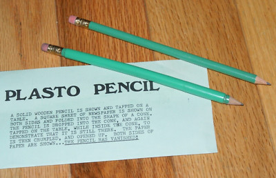 Plasto Pencil (EZ Magic, circa 1980s) --good for a gag    CLEAN-UP SALE    TMGS