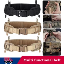 Tactical Equipment Nylon Molle Waist Belt Combat Battle Load Patrol Belt Padded