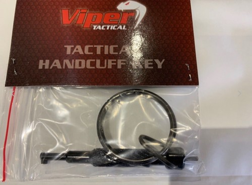 POLICE HANDCUFFS SOLID STEEL, 2 GENUINE Police Keys Viper Serial Number Long Key - Picture 29 of 32