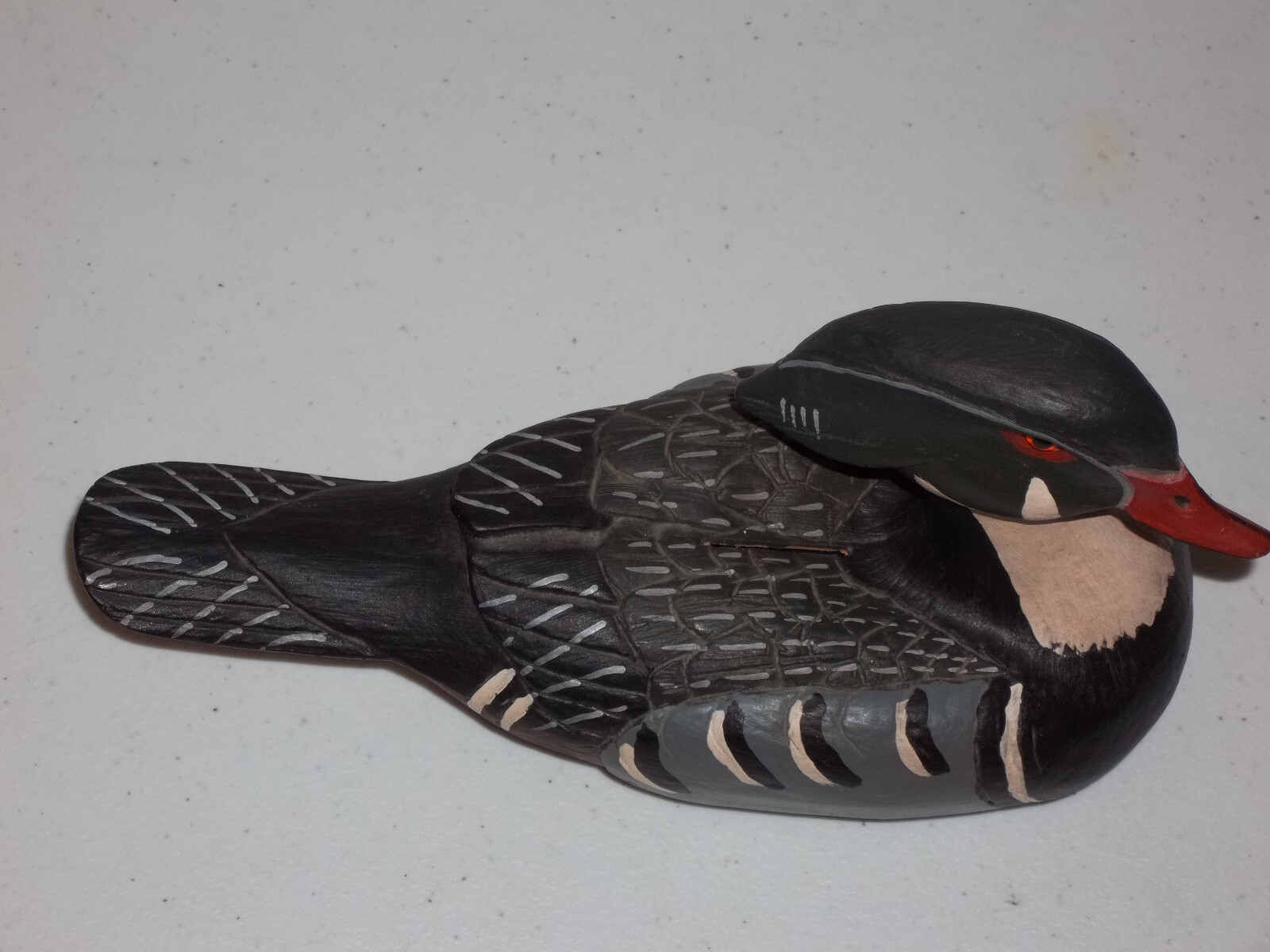 Niagara Plastics Vintage Duck Coin Bank w/ Stopper Erie PA Made in USA