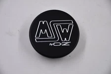 MSW by OZ Matte Black w/ Chrome Outline Logo Wheel Center Cap Hub Cap XC575TE 2.