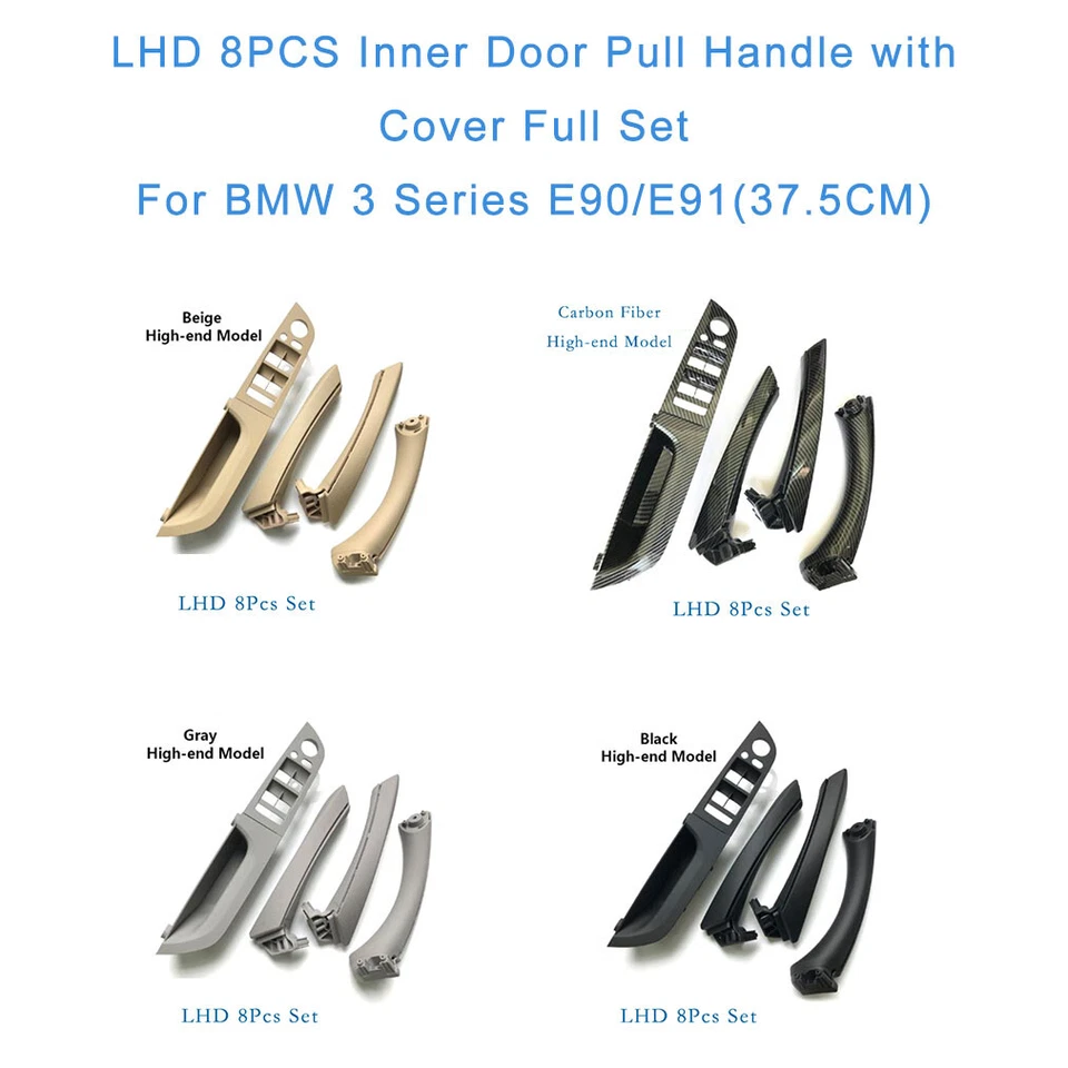 For BMW 3 Series 05-12 Inner Door Pull Handle&Cover Carbon Fiber LHD (H:37.5cm) - Image 2 of 4