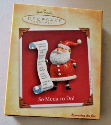 Hallmark Ornament SO MUCH TO DO! 2004 Santa Going Over His Check List