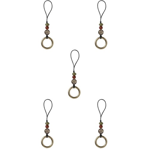 5 Count Retro Ring Buckle Chain Lanyard Work for Phone Hanging Mobile - Zdjęcie 6 z 12