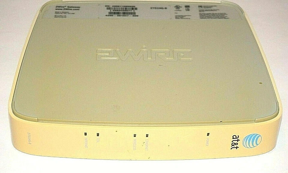 AT&T 2Wire 2701HG-B Wireless 4-Port 10/100 Gateway DSL Router Modem - Image 2 of 4