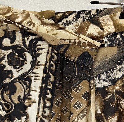 イタリー製 Max Mara pura seta シルクスカート 花柄 銀タグ Max Mara Pura Seta 100% Silk Baroque Faux Wrap Pencil Skirt