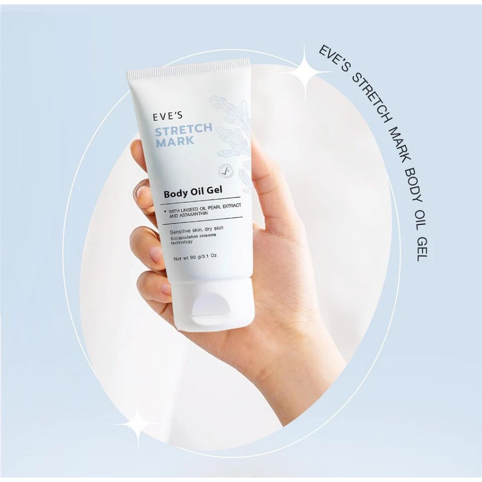 EVE'S Booster White Body Cream Stretch Mark 100ml +Body Oil Gel Reduce Scars 90g - Image 4 of 4