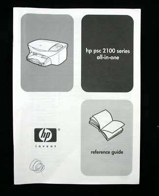 HP PSC 2100 Series All-In-One Printer Reference Guide 2002 Manual 