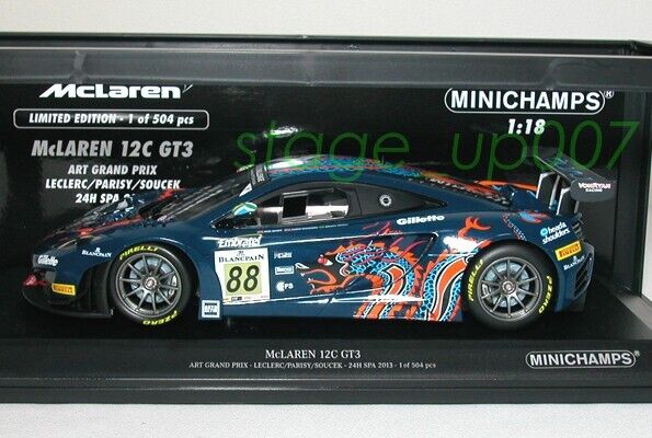 1/18 MINICHAMPS McLaren 12C GT3 24H SPA 2013 #88 Blue w/ Box 1/18 MINICHAMPS McLaren 12C GT3 24H SPA 2013 #88 Blue w/ Box