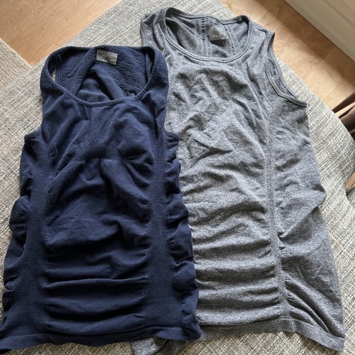 Athleta Lot of 2 Womens Fastest Track Racerback Tank Size Small Ruched ...