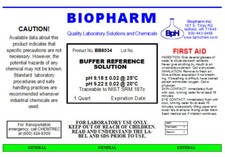 Biopharm pH Calibration Solution 1 Quart pH 9.18 +/- 0.02 @ 25 C Buffer NIST 