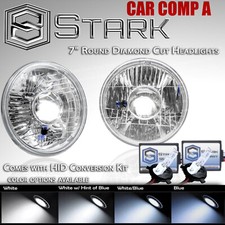 H6024 Head Light Glass Housing Lamp Projector Conversion Chrome 7 Round Hid A