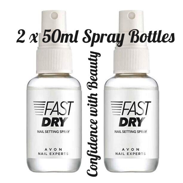 Avon 2 x 50ml Nail Experts Fast Dry Nail Setting Spray Freeze Quick