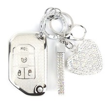 Compatible with Jeep Key Fob Cover with Keychain, Soft TPU Car Key Shell Case...