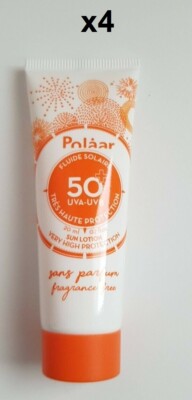 POLAAR 4er Set Solar Fluid LSF 50+ sehr hoher Schutz parfümfrei 20ml /EBKP