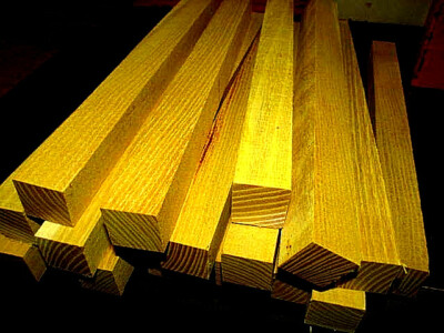 FORTY (40) PIECES 6'' LONG OSAGE ORANGE PEN / SPINDLE LATHE BLANKS 1'' X 1'' X 6''