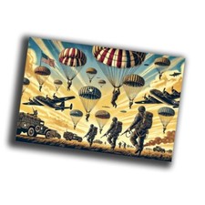 nice vintage retro Airborne Paratroopers WW2 Photo Glossy 4 6 in F41