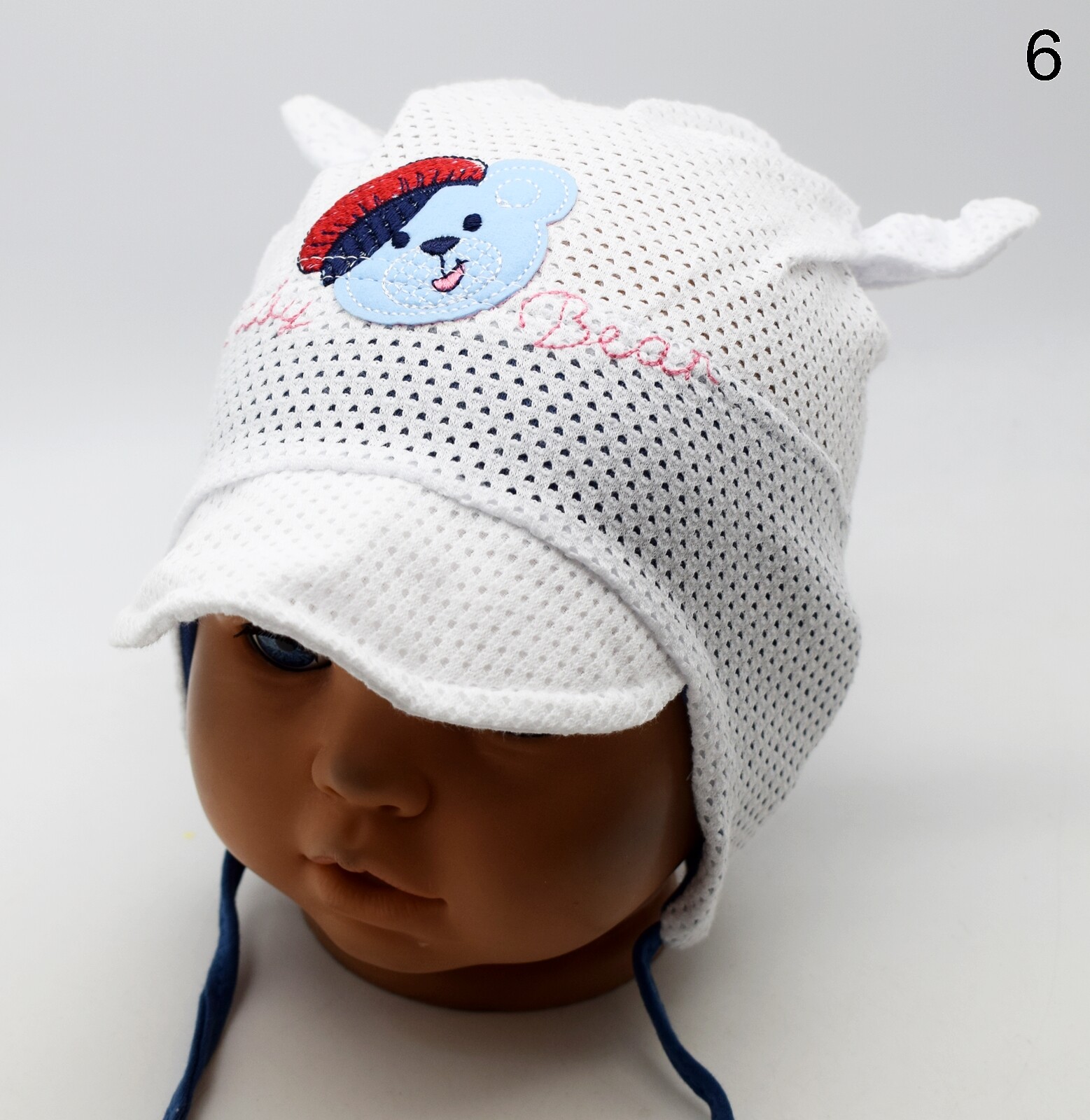Baby Boys Tie Up Hat Infant Spring Summer Cotton Cap Newborn eBay