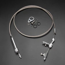 700R4 STAINLESS BRAIDED KICKDOWN CABLE SBC BBC TRANSMISSION DETENT HOT ROD #6051