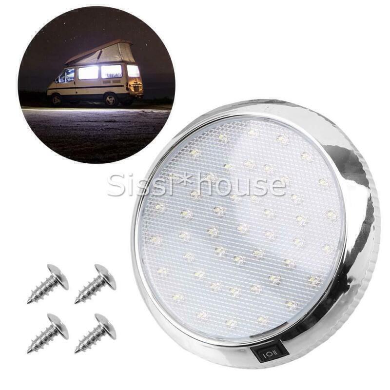 12V 46LED Car Caravan Interior Light Bright Light Ceiling Round Dome