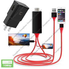 HDMI Mirroring AV Cable Phone to TV HDTV Adapter 1080P For iPhone 14 12 11 XR 8