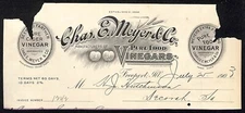 Chas. E. Meyer & Co. Freeport, IL HJ Hutchinson Decorah IA* Cut 1903 Billhead