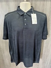 Tommy Bahama Pineapple Palm Coast Polo Shirt Men's Size M Black 110 NWT