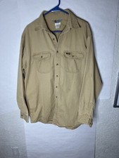Vintage Carhartt Rugged Outdoor Wear Canvas Long Sleeve Button Shirt L Distresse