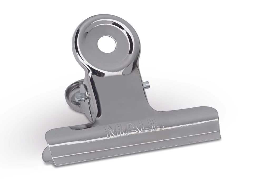 10 Metall-Briefklemmer 50mm MAUL Vielzweckklammer Papierklemme Bulldog Clips