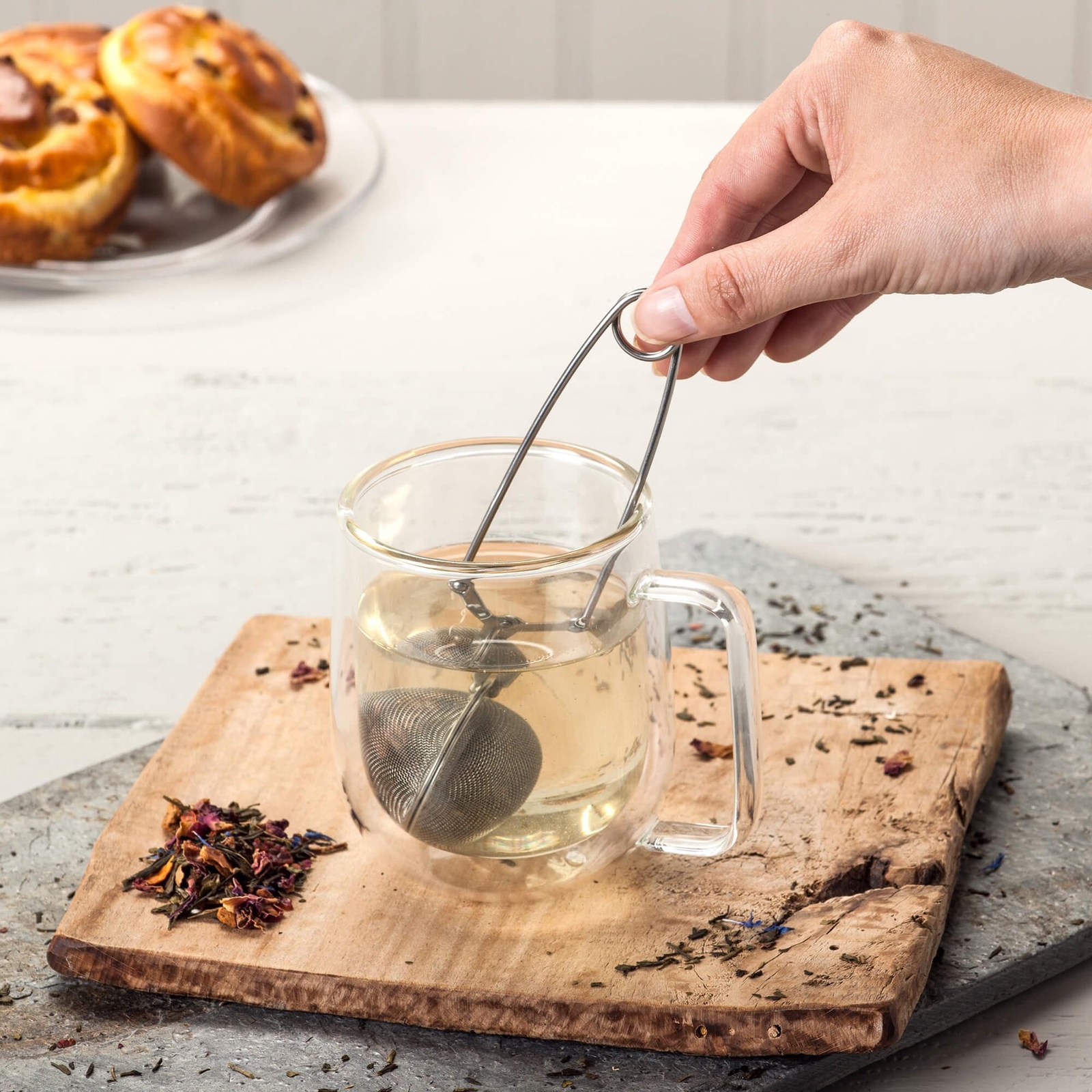 Tea Ball Infuser Scissor Action Loose Tea Infuser, Stainless Steel