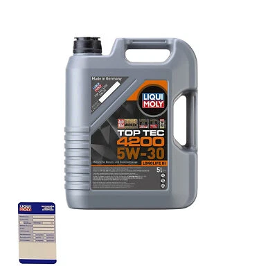 Liqui Moly 3707 LM 3707 Motoröl, Öl, Top Tec 4200 5 W-30 5L Kanister VOLKSWAGEN - Bild 1 von 4
