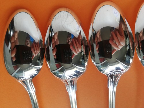 VENDOME Christofle Silver-plate entremets dessert salad spoons 6 6/8" / 17 cms - Picture 10 of 24