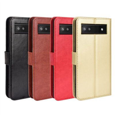 For Google Pixel 7A 7 Pro 6 Pro 6A 6 5G Luxury Flip Card Wallet Phone Case