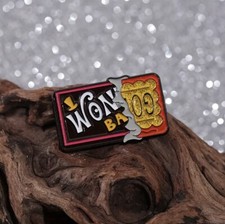 Willy Wonka Golden Ticket Chocolate Wonka Bar plastic PIN