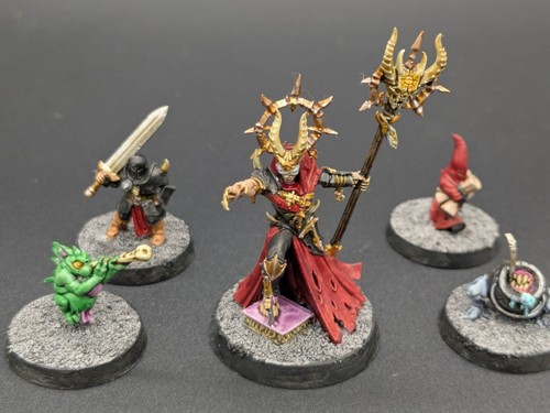 well painted warhammer slaves to darkness Mibyllorr Darkfang Chaos Sorcerer Lord - Picture 3 of 6